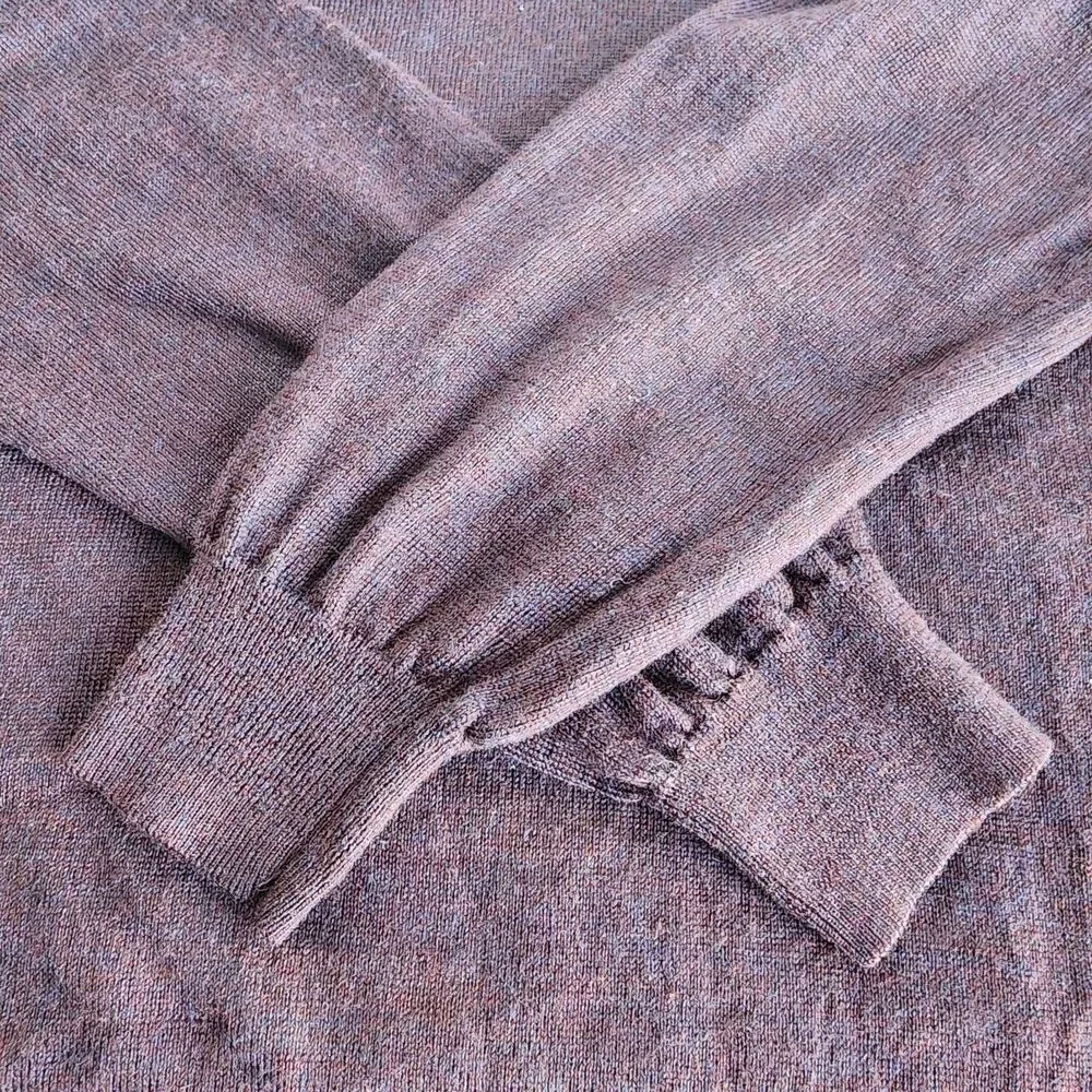 Joseph Abboud V-Neck Sweater Extra Fine Merino Wool Purple Pullover Knit Mens